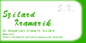 szilard kramarik business card