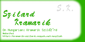 szilard kramarik business card